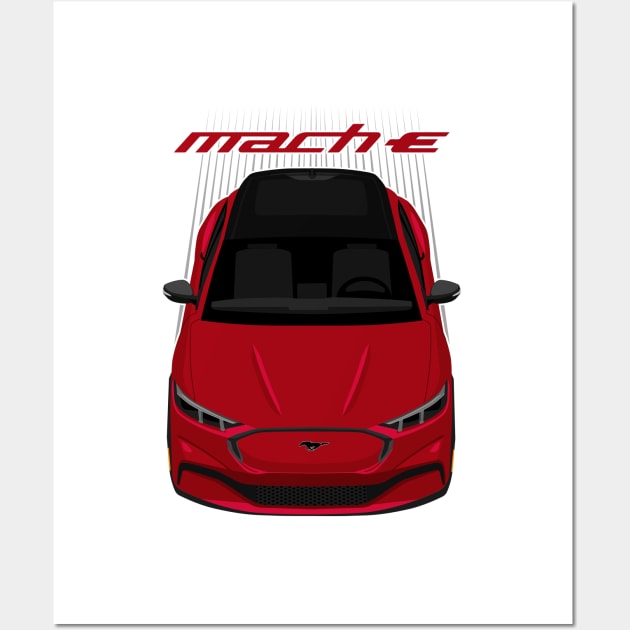 Ford Mustang Mach E SUV - Rapid Red Wall Art by V8social